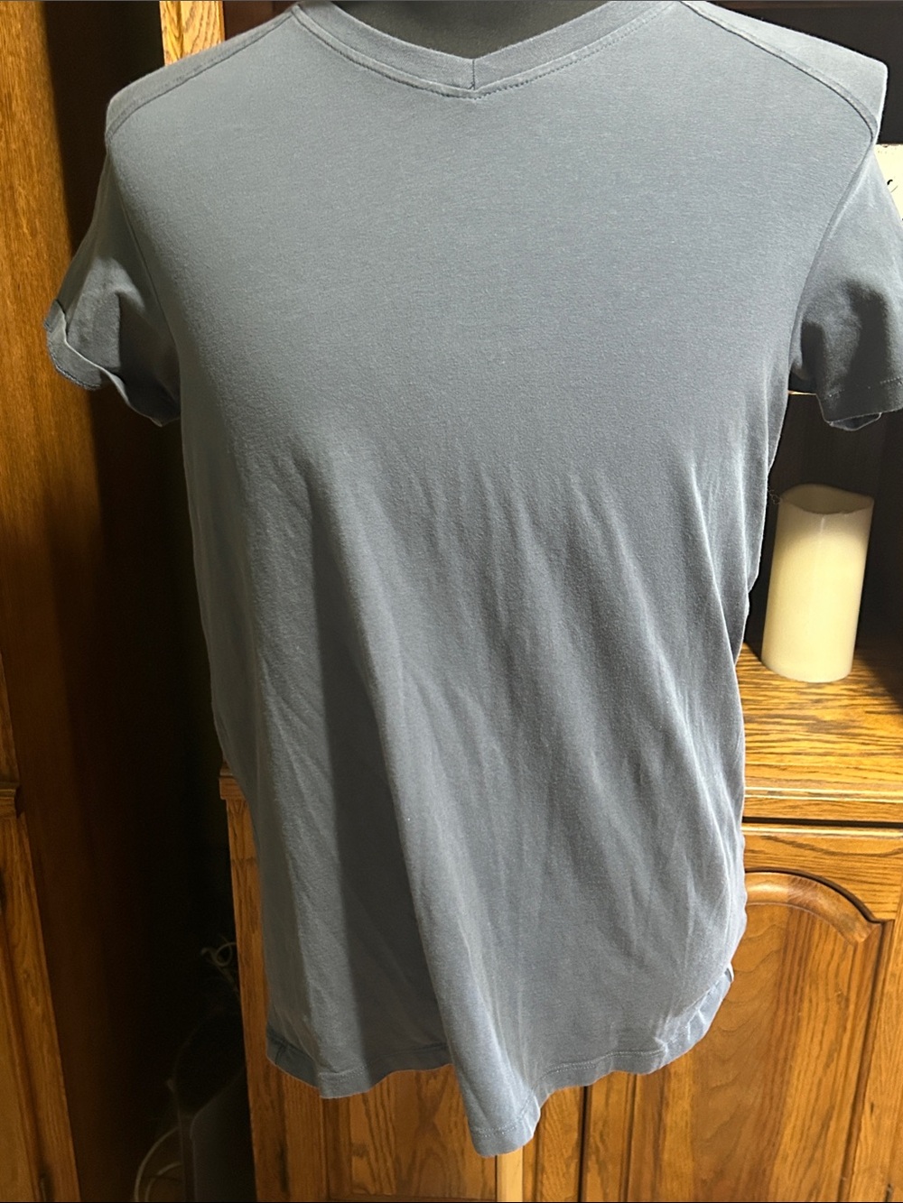 Kenneth Cole Men's V-Neck Tee in Slate Blue